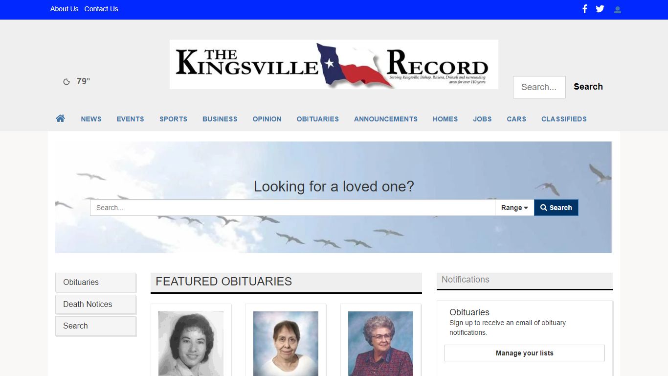 Obituaries | kingsvillerecord.com